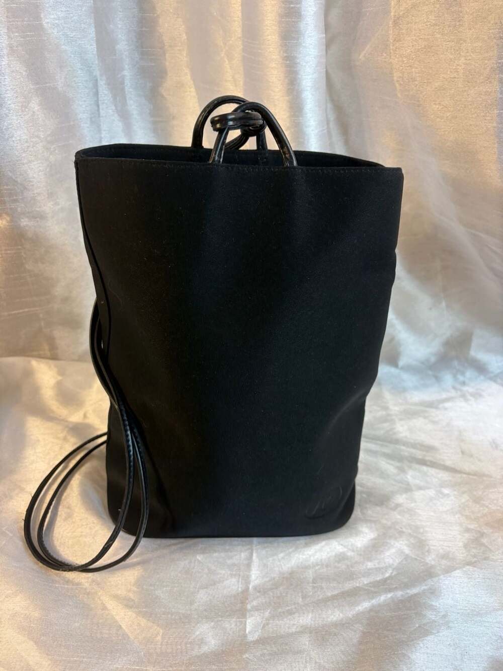 Liz Claiborne Black Canvas Bucket Bag
